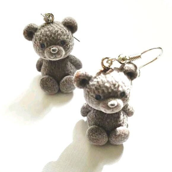 Teddy Bear Earrings   - Picture 3 of 4